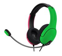 PDP Gaming LVL40 Stereo cuffie with Mic per Nintendo Switch - PC, iPad, Mac, Laptop Compatible - Noise Cancelling Microphone, Lightweight, Soft Compert On Ear Headphones - Pink/verde