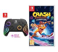 PDP Nintendo Switch Afterglow Wave- Wireless- Black + Crash Bandicoot 4 - It's about time - Nintendo Switch