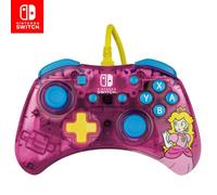 PDP Rock Candy cablato Gaming Switch Pro Controller - Official License Nintendo - OLED / Lite Compatible - Compact, Durable Travel Controller - Peach