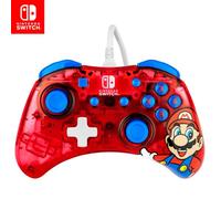 PDP Rock Candy: Mario Punch Rosso, Traslucido USB Gamepad Analogico/Digitale Nintendo Switch, Nintendo Switch Lite, Nintendo Sw
