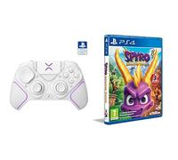 PDP Victrix Pro BFG Wireless Gaming Controller PlayStation 5/PS5/PS4/PC Modular Gamepad Remappable Buttons Customizable Triggers/Paddles/D-Pad PC App Bianco + Spyro Trilogy Reignited PS4
