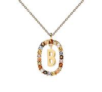 PDPAOLA - Collana Lettera B - Argento Sterling 925 Placcato in Oro 18 carati - Gioielli per Donna