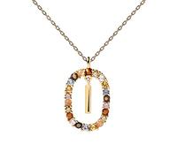 PDPAOLA - Collana Lettera I - Argento Sterling 925 Placcato in Oro 18 carati - Gioielli per Donna
