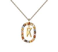 PDPAOLA - Collana Lettera K - Argento Sterling 925 Placcato in Oro 18 carati - Gioielli per Donna