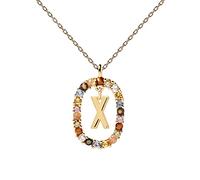 PDPAOLA - Collana Lettera X - Argento Sterling 925 Placcato in Oro 18 carati - Gioielli per Donna