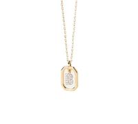 PDPaola Mini Letter B Necklace Collana con ciondolo a forma di lettera oro, Onesize, Argento sterling, Zirconia cubica