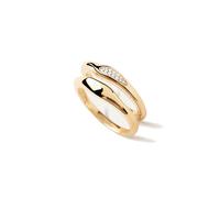 Pdpaola Set Anelli Placcati Oro Onda Essentials An01-C21 Circuito 50 Mm - Set di anelli