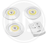PDR 3 Faretti Led Con Telecomando Luci Sottopensili Soffitto Armadio Wireless