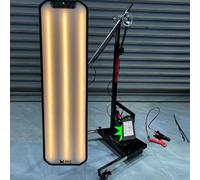 PDR - Strumenti di riparazione per ammaccature con striscia LED per rimozione ammaccature della carrozzeria dell'auto, supporto regolabile e ruote