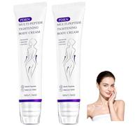 PDRN - Crema per il corpo a rullo massaggiante multi-peptidi, crema per il corpo sbiancante e levigante, siero rassodante anti-età, essenza idratante e rinfrescante leggera (2 pezzi)