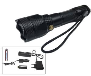 PDRtorcia subacquea a led ricaricabile in alluminio con batteria da 8800 mAh