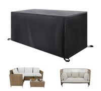PDSYCB Coperture per Mobili da Giardino, 420D Oxford Teli Impermeabili, Antivento, Antineve, per Esterno Tavoli E Sedie, Divani, Set Arredo Giardino-Nero 190x130x80cm/75''L x 51''W x 31''H