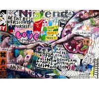 PDSYUCHEN Puzzle 1000 Pezzi ，Colorato Fun Puzzle ，Poster ，Gifts ，Banksyss Street Art Graffiti ，Immagine Artistica Del Gioco Per Alleviare Lo Stress Degli Adulti - Tz332Kj