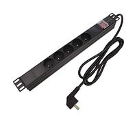 PDU-05E-0200-BK-BK Presa elettrica: presa di sicurezza: 5 230VAC 16A nero 2 m