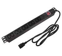 PDU-10I-0200-IEC-BK Presa elettrica: presa di sicurezza: 10 230VAC 10A nero