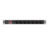 LANBERG Strisce Marca Modello 1U 10A Rack 19 7X Presa Nera 2M
