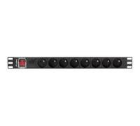 Multipresa 19" 8 Tomas Schuko con On/Off Switch Lanberg PDU-08E-0200-BK (2 m)