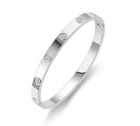 PDWZNBA Braccialetto dell'amicizia, placcato oro 18 carati, alla moda, in acciaio inox, regalo per donne, 7.5, Acciaio inossidabile, Non pietra preziosa