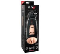 PDX Elite Mega Milker - vibrante, mungitore di pene, figa artificiale (nero)