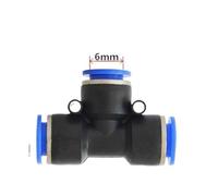 PE Air Connectors 4mm 6mm 8mm 10 12MM Pneumatic Fitting Quick Slip Lock Tee 3Way Pipe Water Hose Tube Connector MQXFCZUX(PE-6MM)