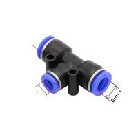 PE Air Connectors 4mm 6mm 8mm 10 12MM Pneumatic Fitting Quick Slip Lock Tee 3Way Pipe Water Hose Tube Connector MQXFCZUX(PEG 6-4)