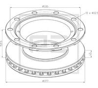 PE Automotive 046.379-00A Disco freno