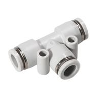 PE PEG Tipo T A tre vie Diametro variabile Bianco Connettore rapido pneumatico 4 6 8 10 12 14mm Connettore rapido plug-in for tubo tracheale(PE-8)