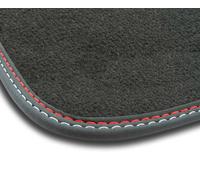 PE16-2 1pz Tappetino Velluto Premium Opaco Rosso&Bianco per Peugeot 208 I 2012-2