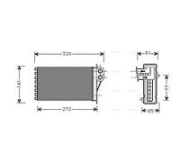 PE6199 AVA QUALITY COOLING Scambiatore calore, Riscaldamento abitacolo per CITRO