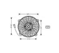 PE7535 AVA QUALITY COOLING Ventola, Raffreddamento motore per CITROËN,PEUGEOT