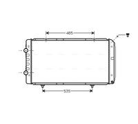 PEA2268 AVA QUALITY COOLING Radiatore, Raffreddamento motore per CITROËN,FIAT,PE