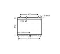 PEA2358 AVA QUALITY COOLING Radiatore, Raffreddamento motore per CITROËN,PEUGEOT