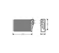PEA6292 AVA QUALITY COOLING Scambiatore calore, Riscaldamento abitacolo per PEUG