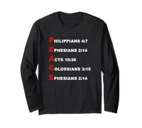 Peace Acrostic - 5 Christian Faith Bible Verse Scriptures Maglia a Manica