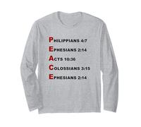 Peace Acrostic - 5 Christian Faith Bible Verse Scriptures Maglia a Manica