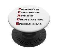 PEACE Acrostic - 5 Christian Faith Bible Verse Scriptures PopSockets PopGrip Adesivo