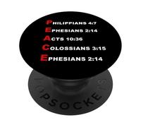 PEACE Acrostic - 5 Christian Faith Bible Verse Scriptures PopSockets PopGrip Adesivo