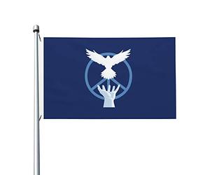 Peace And Love And White Doves Bandiera Da Esterno Decorative Bandiera Di Benvenuto Con Occhielli Banner 90X150Cm Per Camera Da Letto Prato Il Portico