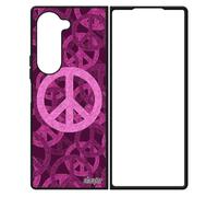 Peace and Love Cover per Samsung Galaxy Z Fold 6 Silicone Disegno Speranza Morbida Cover Immagine Yoga Pace e Amore Rasta filosofia & Tatuaggio