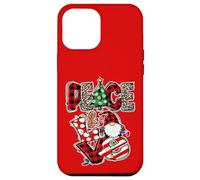 Peace and Love Xmas Elements Graphic Christmas Gnome Women Custodia per iPhone 12 Pro Max