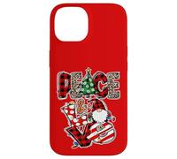 Peace and Love Xmas Elements Graphic Christmas Gnome Women Custodia per iPhone 14