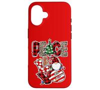 Peace and Love Xmas Elements Graphic Christmas Gnome Women Custodia per iPhone 16