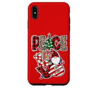 Peace and Love Xmas Elements Graphic Christmas Gnome Women Custodia per iPhone XS Max