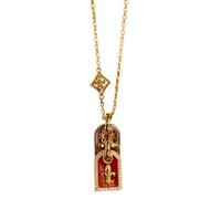 Peace Be With You Pendant Necklace Red Sweater Chain Light Luxury High-End Feel