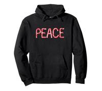 Peace - Christian Faith Candy Cane Red & White Christmas Felpa con Cappuccio