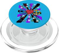 Peace cuore retrò anni '60 anni '80 hippie hippies donna uomo PopSockets PopGrip per MagSafe