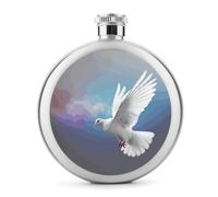 Peace Dove - Fiaschetta da whisky da viaggio, in acciaio inox, a prova di perdite, per feste di nozze, testimone dello sposo, regalo per damigella d'onore, 141,7 g