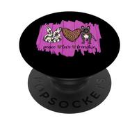 Peace Frenchie Cane Razza Retro Rosa Western Estetica PopSockets PopGrip Adesivo