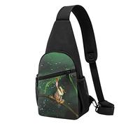 Peace Frog Tree - Marsupio tattico con stampa di rana della pace, borsa da corsa, marsupio da ciclismo, nero, taglia unica, Nero , Taglia unica