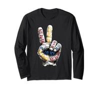 Peace Hand Sign No Wars No Kings No Ice Resistance Maglia a Manica